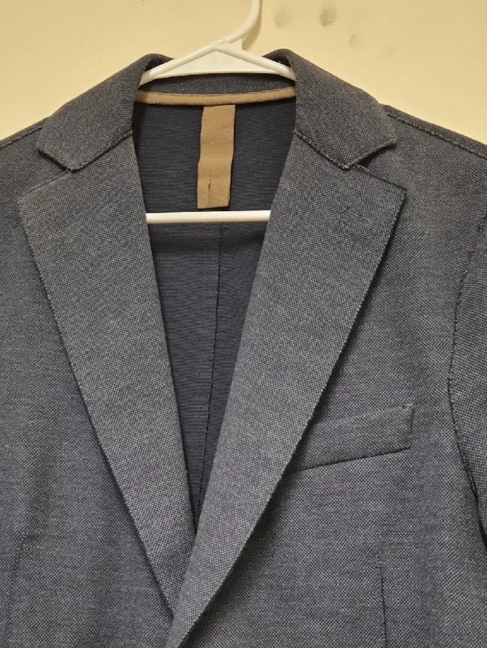 Eleventy Navy Knit Sport Coat with Patch Pockets Size 46
